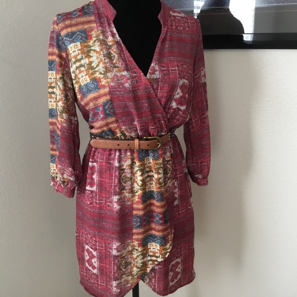 Forever 21 Contemporary Aztec Wrap Dress - Picture 8 of 8